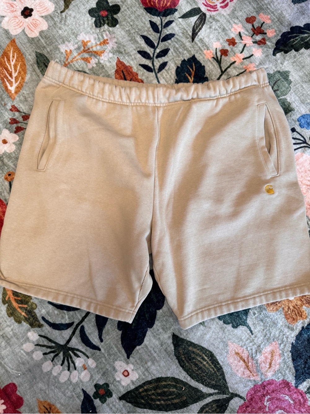 Carhartt Beige Elastic Waist Athletic Shorts